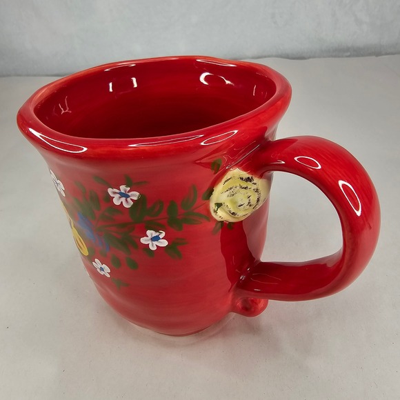 Espana Lifestyle Pasha Handcrafted‎ Red Floral Mug Microwaveable Dishwasher Safe - Picture 9 of 9